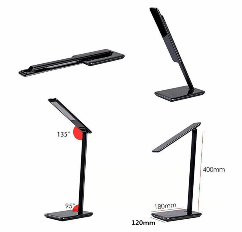 SmartFold LED Desk Lamp with Wireless Charging Stand
