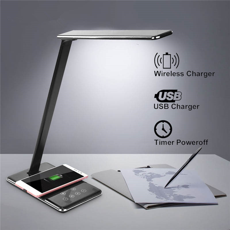 SmartFold LED Desk Lamp with Wireless Charging Stand