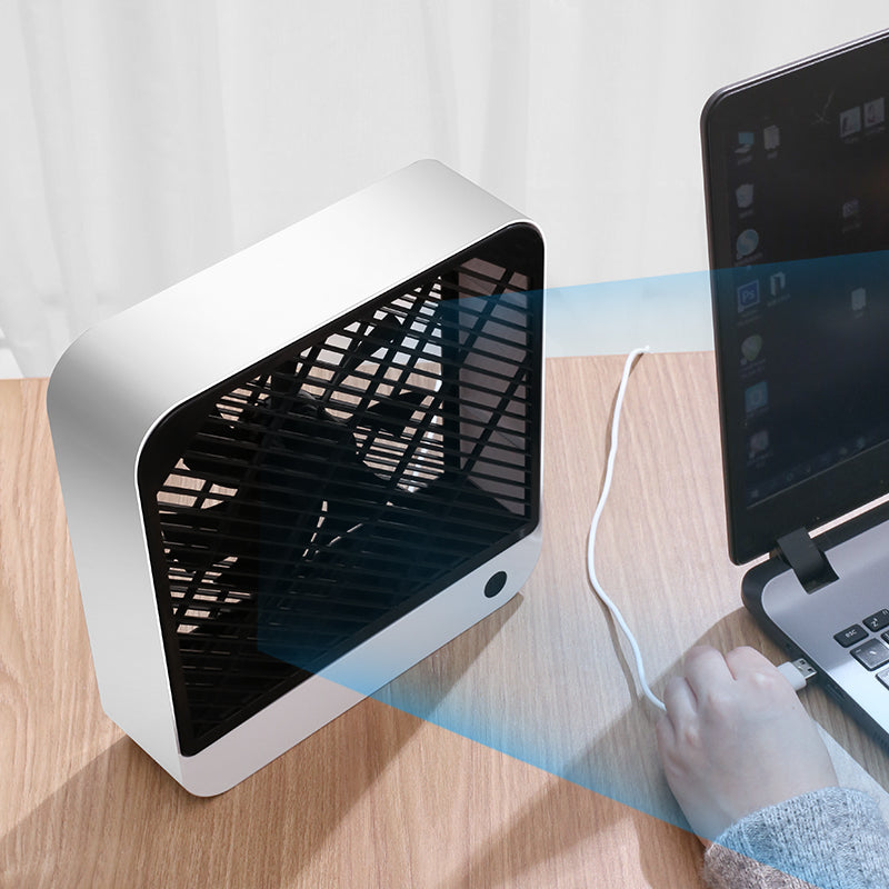 Square Simple Household USB Charging Fan
