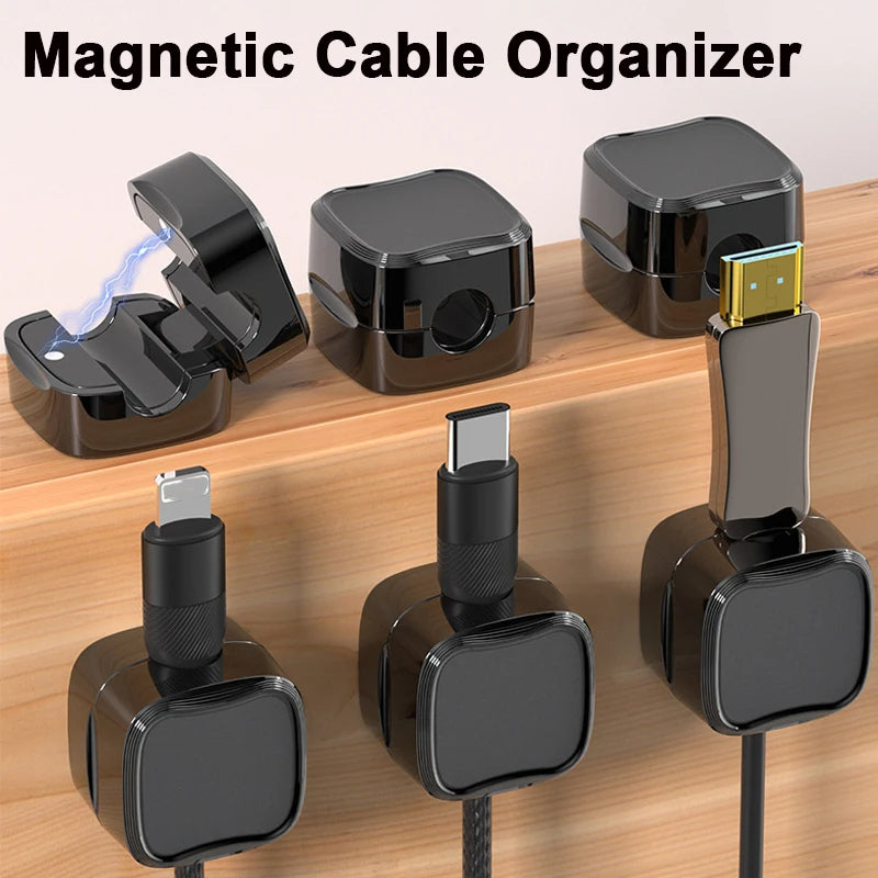 Snap & Organize Wires with Adjustable Magnetic Holders