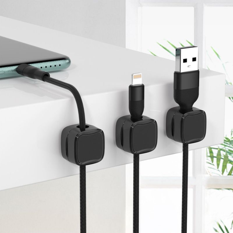 Snap & Organize Wires with Adjustable Magnetic Holders