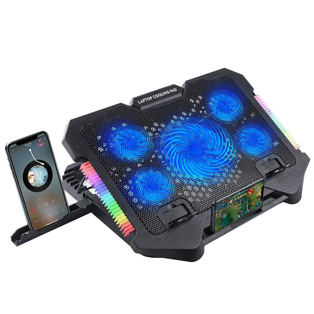 CoolFlow RGB Laptop Cooling Pad – Fast Quiet Cooling